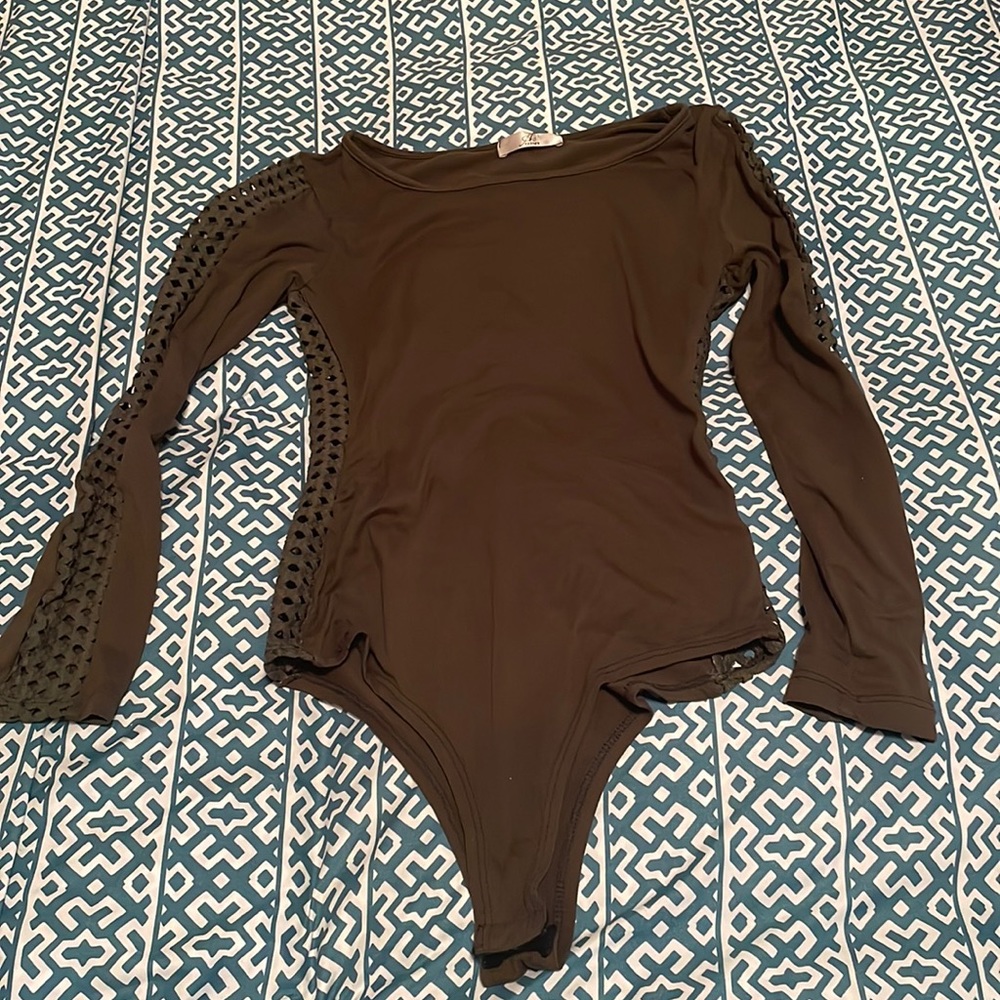 Olive green bodysuit